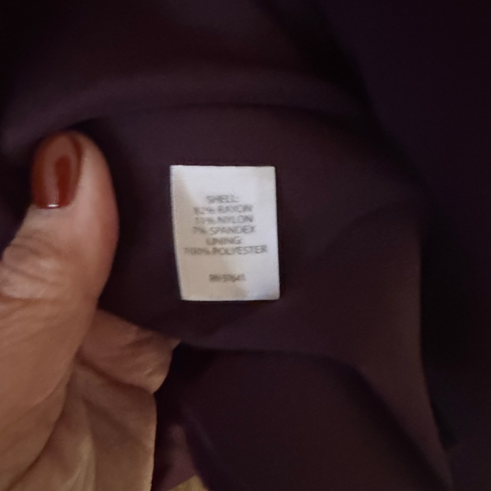 4/$30 Sale! EUC XL J. Jill Burgundy / Maroon fully lined Women's Blazer - Picture 6 of 8
